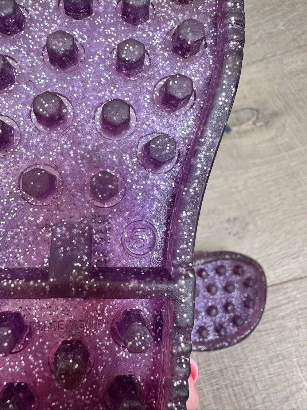 GAP Purple Glitter Jelly Sandals with Buckle
